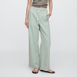 Gap High Rise Pull-On Wide-Leg Utility Jeans, Size M